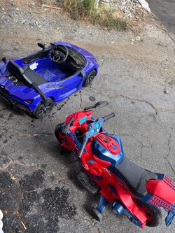 Kids motorcycle/ Corvette