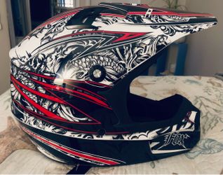 Fox Racing Motocross Helmet size large comes/w fox gloves size medium