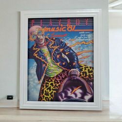 8x10 Framed Original year of the "mechanical bull" Print 