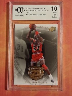 2009-10 Upper Deck MJ Legacy Gold Michael Jordan #20 BCCG 10 Bulls HOF