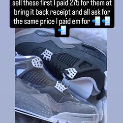 Jordan fear 4s (only wron to try them on tht why the bottom dirty)