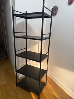 Black 5 tier shelves