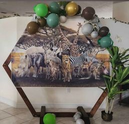 Wedding, party wood hexagon arch