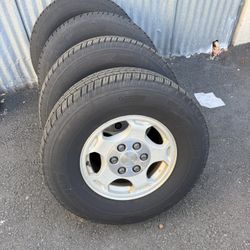 CHEVY 6 LUG RIMS AND TIRES
