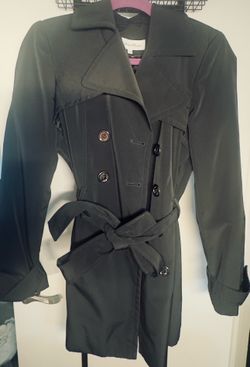 Calvin Klein Women’s Belted Trench Coat – Size S – Black | LIKE NEW!