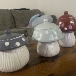 🍄 Brand New Mushroom Jar Set – Never Used!