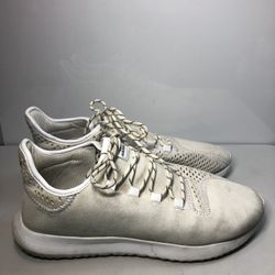 Adidas Beige Mesh Lace Up Running Sport Shoes Men Sz 13US/48EU