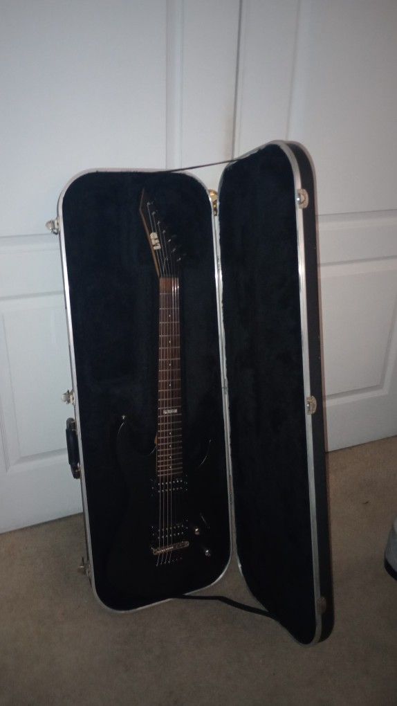 LTD ESP M-17- 7 String Electric Guitar 2014  & SKB Hardcase Shell