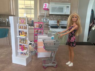 Barbie supermarket playset