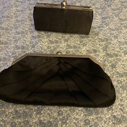 2 Black Dressy Clutches