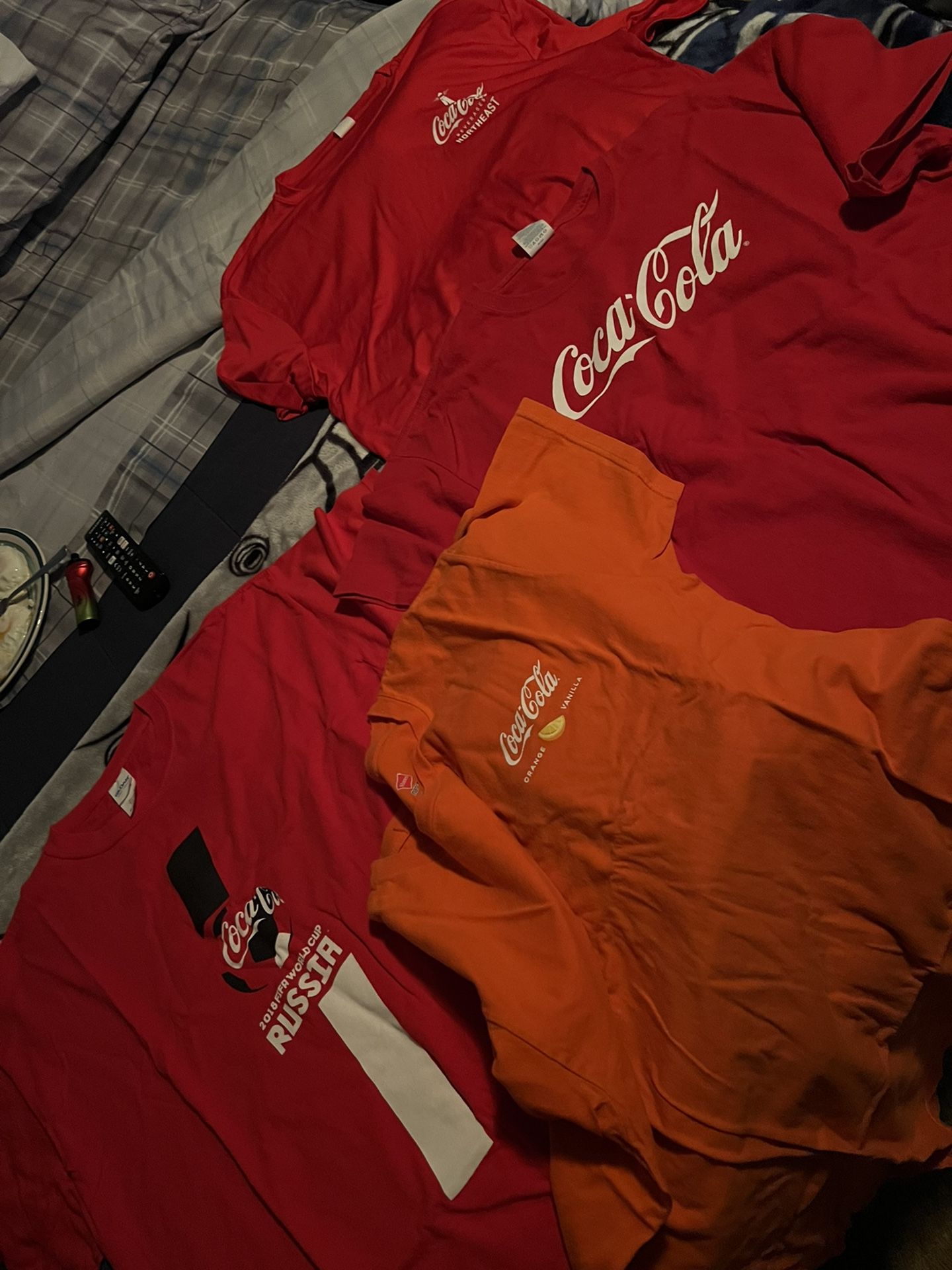 Over 45 Coca Cola Tshirts And Sweaters Some Brand New And Some Worn Few Times 