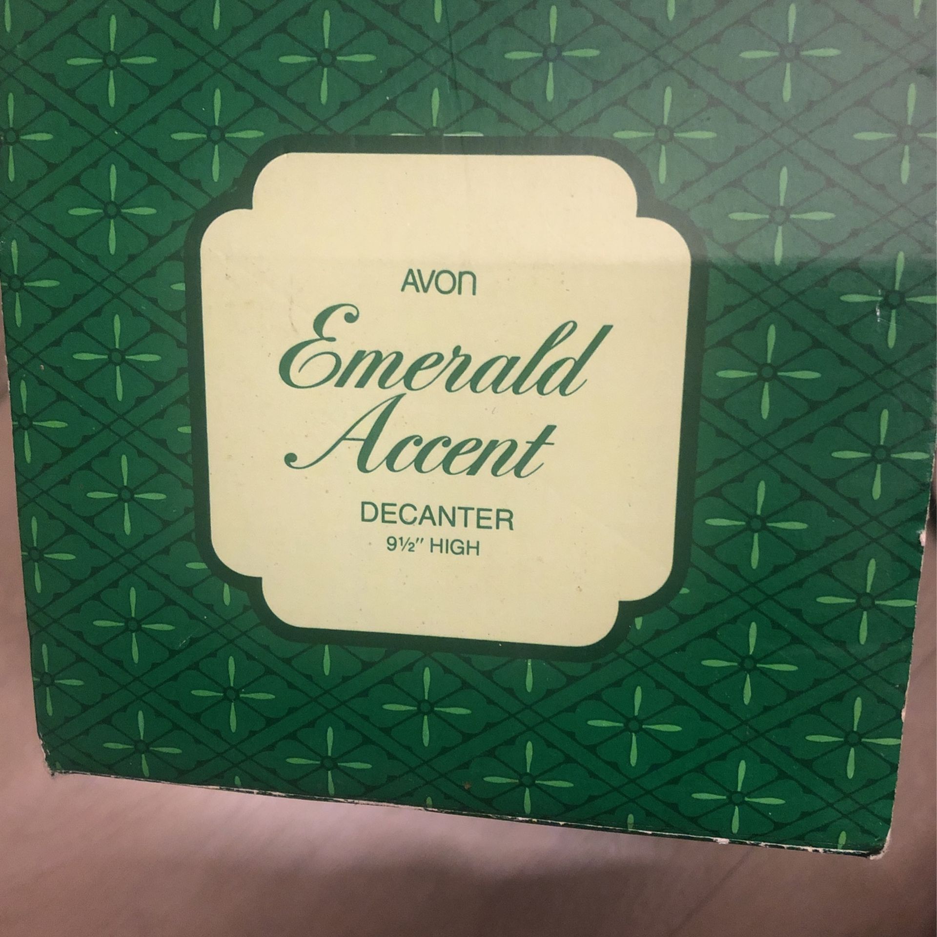 Vintage Avon Emerald Decanter.
