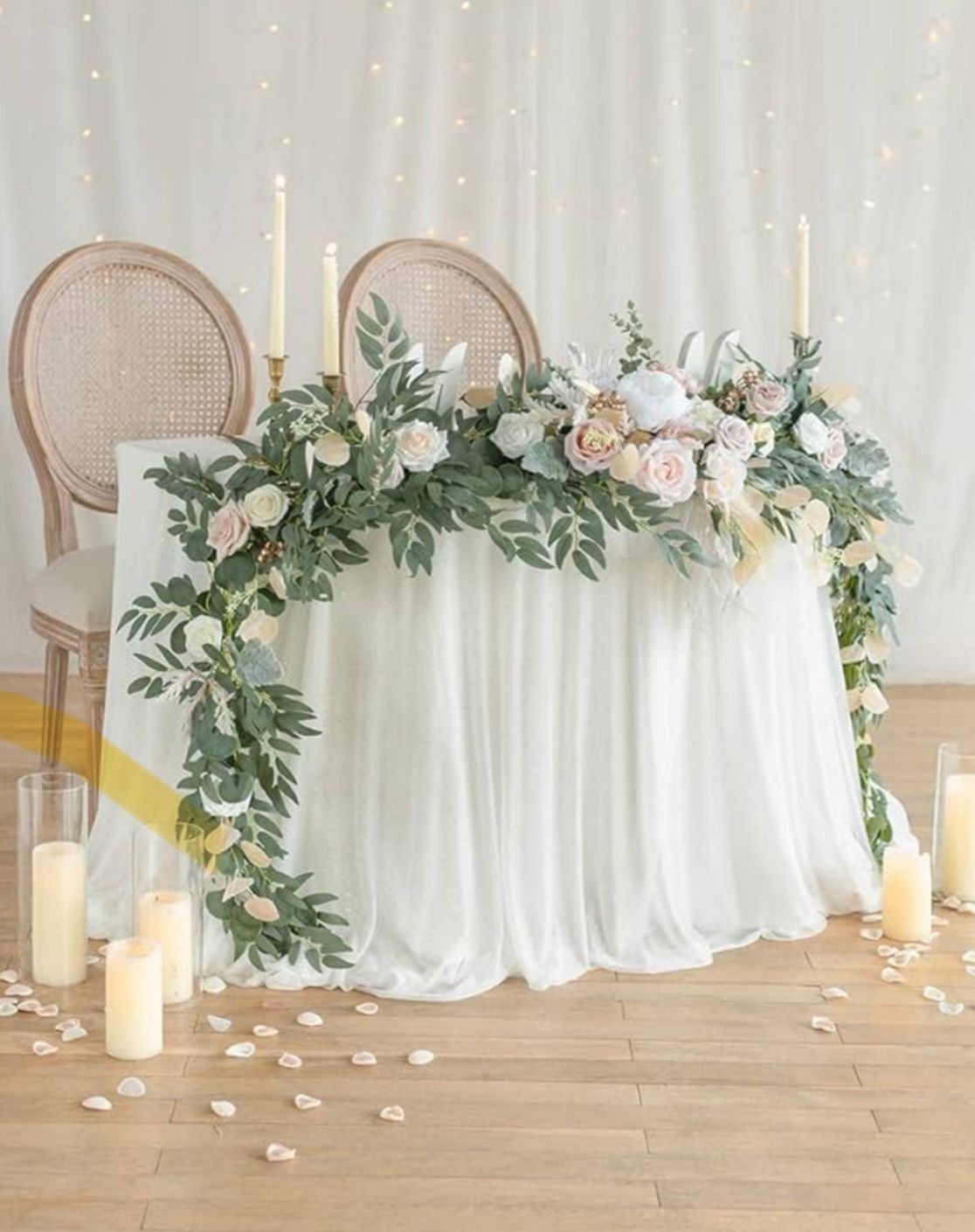 Ling's Moment 9FT garland in Blush and Cream
