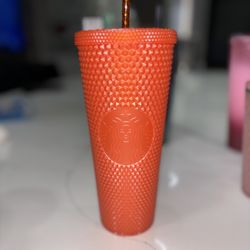 Orange Starbucks Tumbler