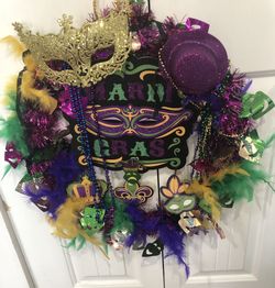 Large Mardi Gras Wreath