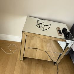 Mirrored Nightstand 