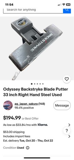Odyssey Backstryke Blade Putter