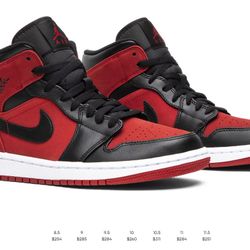 Air Jordan 1 Mid 'Reverse Banned' Size 10