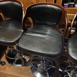 Wood & Leather Barstools