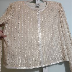 Stenay Sz L Beaded Evening Cardigan EUC. "As Is"