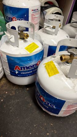 Propane tanks.