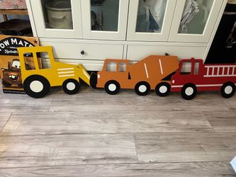 3 Hobby Lobby construction trucks wall decor
