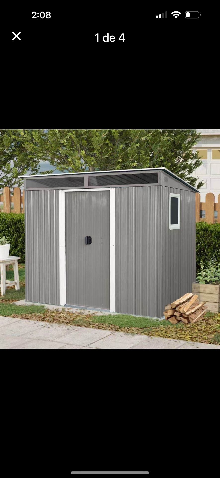 8 x 6 FT Outdoor Metal Storage Shed