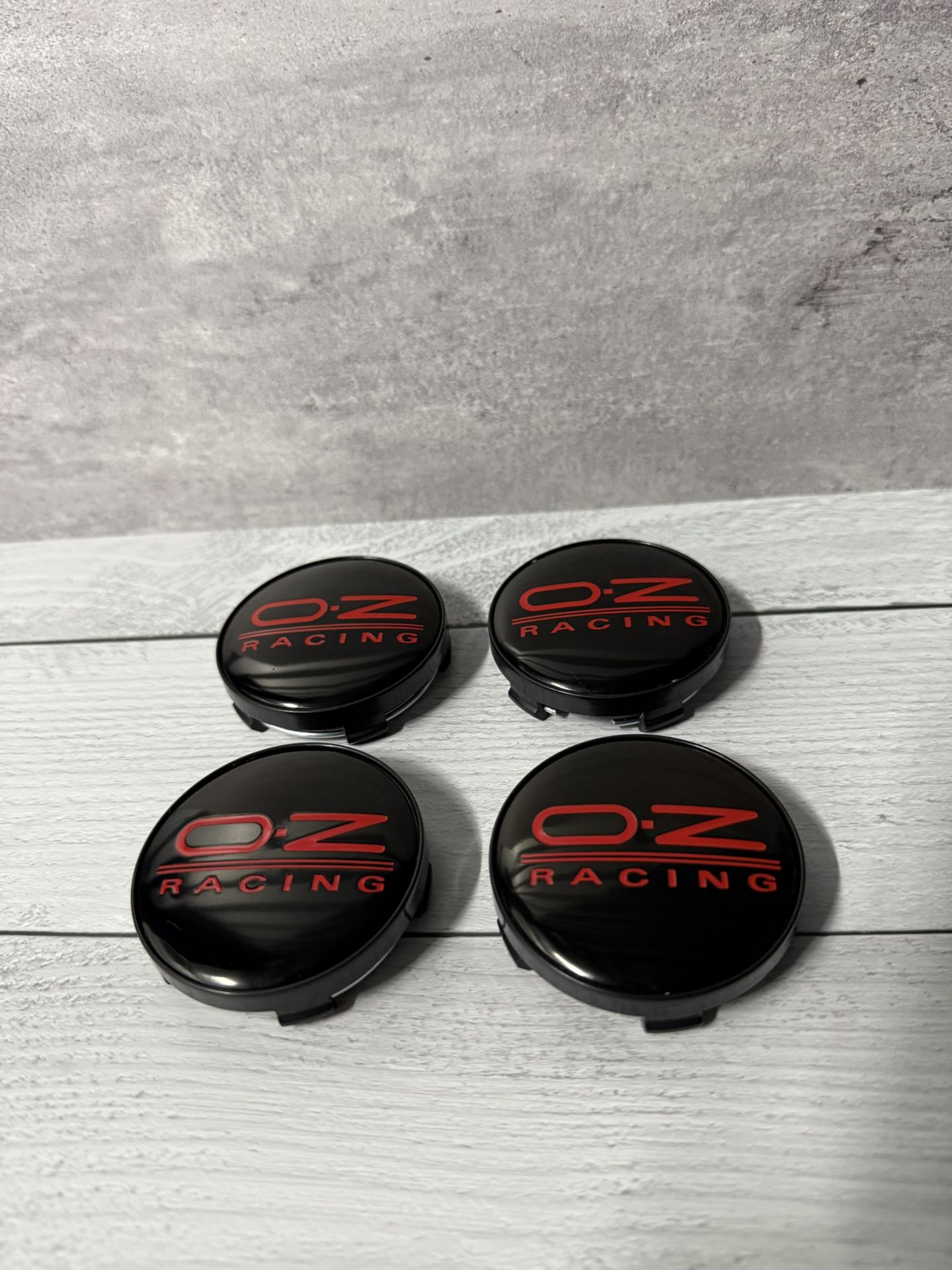 4pcs 63 mm suitable for OZ Racing Black Red Alloy Wheel Center Caps Rim Caps