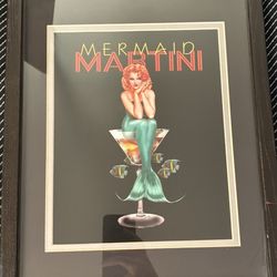 Martini Mermaid Wall Art