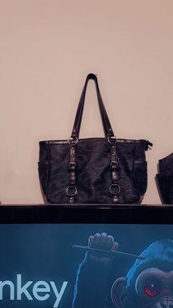 Leather coach purse