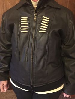 Motorcycle woman’s leather jacket