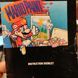 Mario Paint Super Nintendo Instructional Booklet 