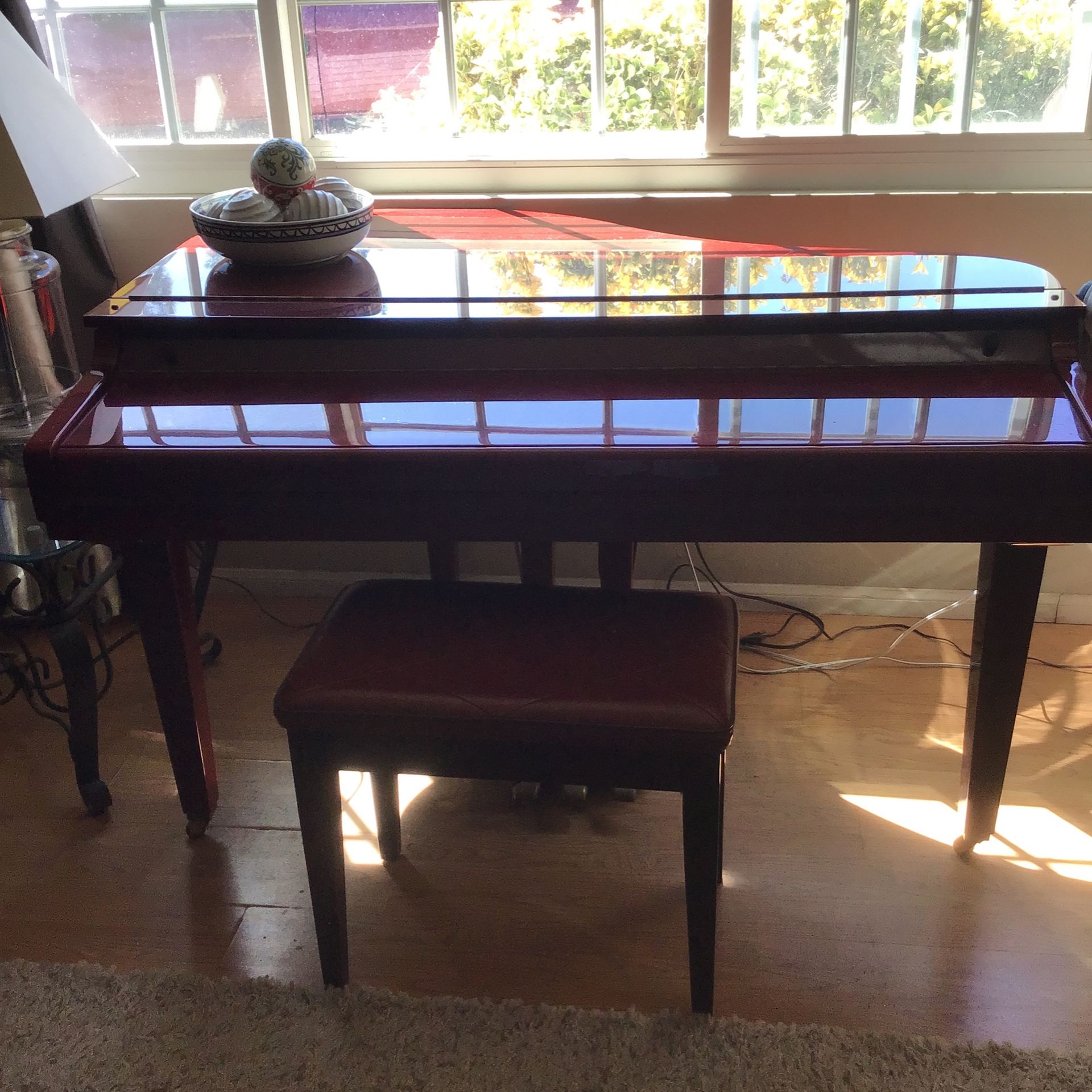Samick Sgp 151 Digital Baby Grand Piano And Bench.