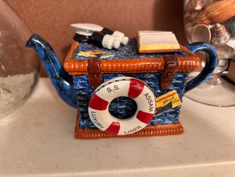 Vintage S.S. Assam Luxury Liner Nautical Teapot