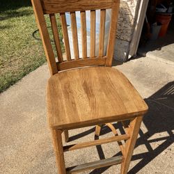 Bar Stool - Solid Oak