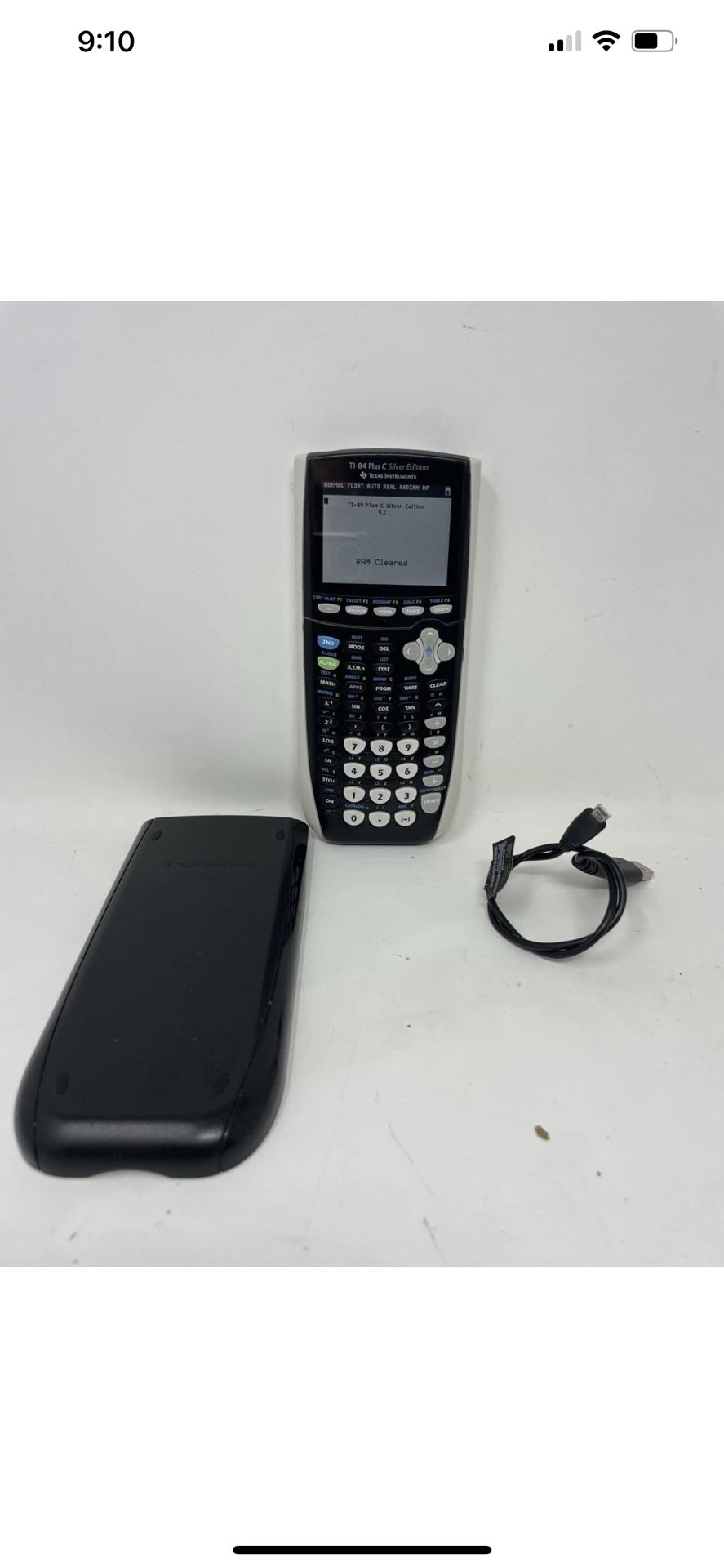 Texas instruments TI-84 Plus C Silver Edition W/ Cover And Cable Work