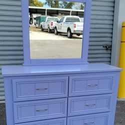 (FREE DELIVERY) Rooms To Go Lavender Dresser with Mirror 