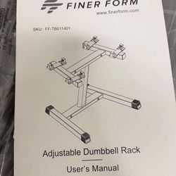 Finer Form Adjustable Dumbbell Rack and stand