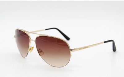 Juicy Couture Platinum/S 03YG Y6 Aviator Sunglasses Gold Brown Gradient 58-14