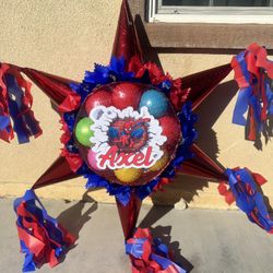 Spiderman Star Pinata With Balls