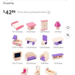 Wooden Doll House Furniture 