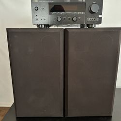 Yamaha Htr-5860 - AV Receiver - 7.1  With Vintage Dynamic Audio Series 1901  Pro Poly Series Pair Stereo Speakers