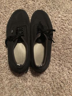 Black vans size 10 in mens