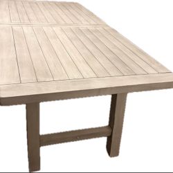 White Washed Pine Modern Folding  Dining Table 