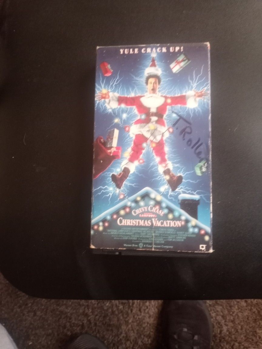 A VCR Tape Of Chevy Chase Vacation Christmas Vacation