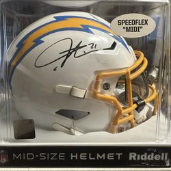 LaDainian Tomlinson Signed Los Angeles Chargers Speedflex Midi Helmet Beckett