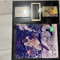 Kobe Bryant Signed Plaque With Coa