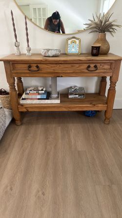 Entryway table solid wood 48x30