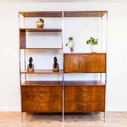 Restored Mid Century Freestanding Modular Wall Unit by Jack Cartwright