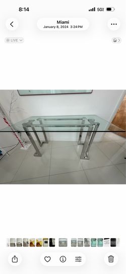 Metal base or table  with Glass